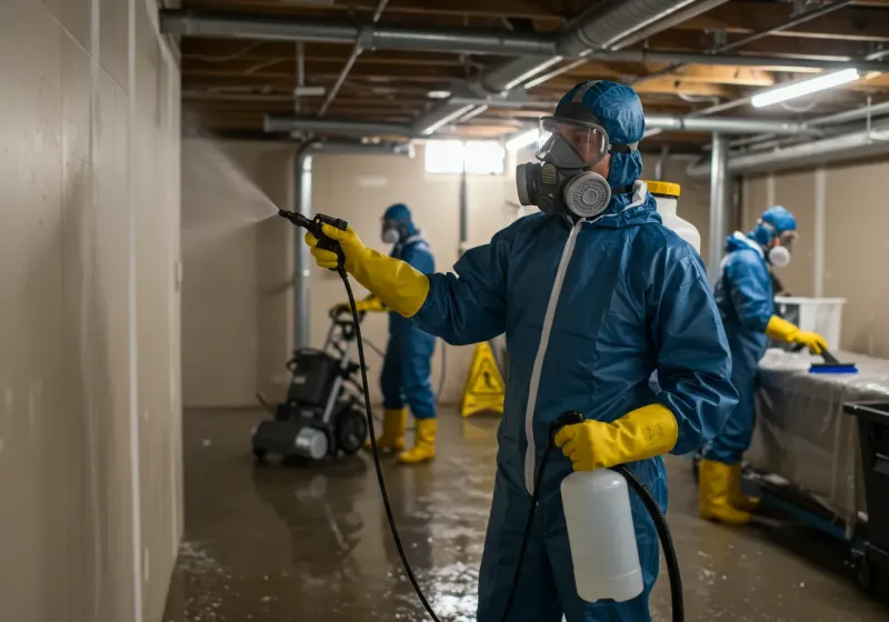 Basement Sanitization and Antimicrobial Treatment process in Belcourt, ND