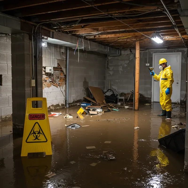 Flooded Basement Electrical Hazard in Belcourt, ND Property